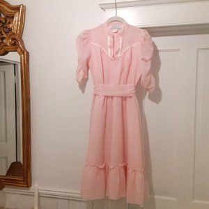 d.b.a. Vintage Dress, Pink with Polka Dots